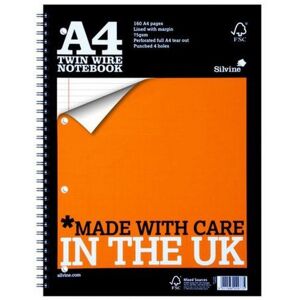 Silvine Luxpad Fsc A4 Wirebound Card Cover Notebook Ruled 160 Pages Bl Silvine Luxpad Fsc A4 Wirebound Card Cover Notebook Ruled 160 Pages Bl