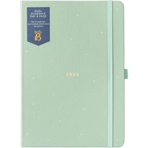 Busy B 2025 Dual Schedule Diary - A5 Sage Green Daily Planner With Two Schedule Busy B 2025 Dual Schedule Diary - A5 Sage Green Daily Planner With Two Schedule