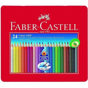 Faber Castell Tin Of 24 Colour Grip 2001 Pencils Faber Castell Tin Of 24 Colour Grip 2001 Pencils