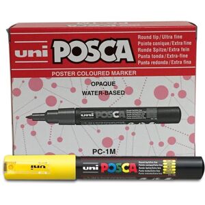 Mitsubishi Uni-Ball Posca Pc-1m Extra Fine Bullet Tip Marker - Yellow, Pack Of 12 Mitsubishi Uni-Ball Posca Pc-1m Extra Fine Bullet Tip Marker - Yellow, Pack Of 12