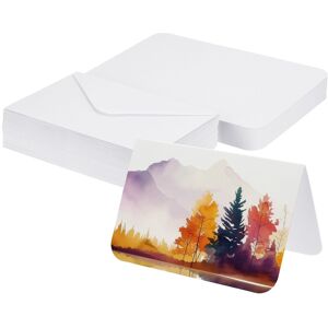 50 Pcs Round Pure Cotton Paper With Envelopes, (White, 8x6-Inch) 50 Pcs Round Pure Cotton Paper With Envelopes, (White, 8x6-Inch)