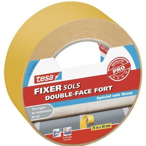 Double-Sided Adhesive Tape Strong Fixation Special Smooth Floor 25m X 50mm Tesa Double-Sided Adhesive Tape Strong Fixation Special Smooth Floor 25m X 50mm Tesa