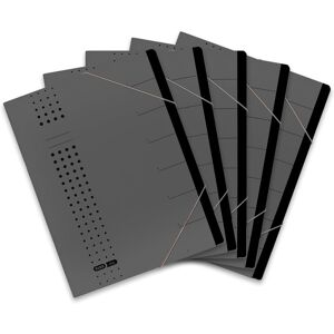 hamelin Gmbh Elba Chic A4 Folder Cardboard 7 Compartments Anthracite Pack Of 5 Charcoal Folde hamelin Gmbh Elba Chic A4 Folder Cardboard 7 Compartments Anthracite Pack Of 5 Charcoal Folde
