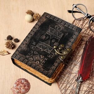 Purpledip Leather Diary Journal With Emboss Design 'Totem Pole' Handmade Tree-F Purpledip Leather Diary Journal With Emboss Design 'Totem Pole' Handmade Tree-F
