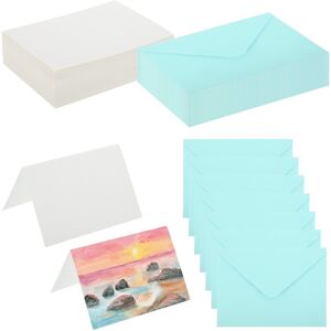 Uxcell 5x7 Inch Pure Cotton Watercolor Cards 100 Sets Postcards With Envelopes Blue Uxcell 5x7 Inch Pure Cotton Watercolor Cards 100 Sets Postcards With Envelopes Blue