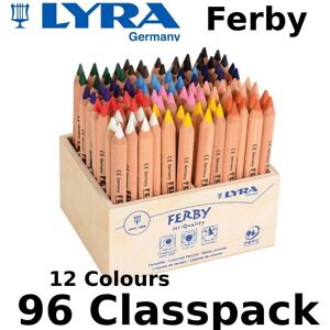 Lyra Ferby Half-Size Colouring Pencils Natural Wood Finish - Box Of 96 Pencils Lyra Ferby Half-Size Colouring Pencils Natural Wood Finish - Box Of 96 Pencils