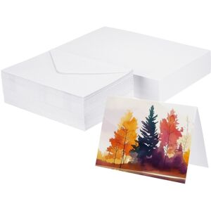 100 Pcs Straight Pure Cotton Paper With Envelopes, (White, 10x7-Inch) 100 Pcs Straight Pure Cotton Paper With Envelopes, (White, 10x7-Inch)