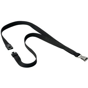 Durable Textile Lanyard With Snap Hook 15mm Black 812701 Durable Textile Lanyard With Snap Hook 15mm Black 812701
