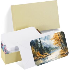 Uxcell 60 Sets Watercolor Cards Rounded Corners With Envelopes 4x6 Inch(Beige Box) Uxcell 60 Sets Watercolor Cards Rounded Corners With Envelopes 4x6 Inch(Beige Box)