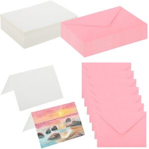 Uxcell 5x7 Inch Pure Cotton Watercolor Cards 100 Sets Postcards With Envelopes Pink Uxcell 5x7 Inch Pure Cotton Watercolor Cards 100 Sets Postcards With Envelopes Pink