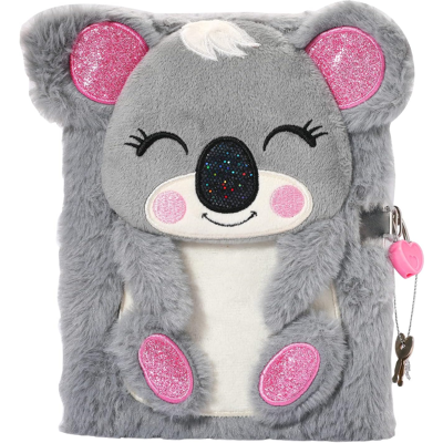 Branded Koala Diary For Girls With Lock And Keys, Plush Koala Journal Notebook For Kids, Branded Koala Diary For Girls With Lock And Keys, Plush Koala Journal Notebook For Kids,
