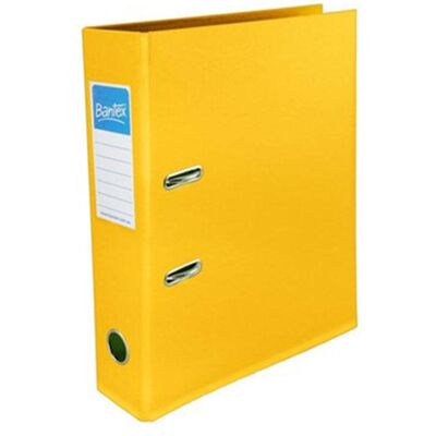 Bantex A4 Vibrant Level Arch File Unique Reinforced Lower Edge 70mm Yellow Bantex A4 Vibrant Level Arch File Unique Reinforced Lower Edge 70mm Yellow