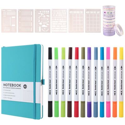 Dotted Journal Kit,A5 Hardcover Dotted Journal Notebook Numbered Pages9232 Dotted Journal Kit,A5 Hardcover Dotted Journal Notebook Numbered Pages9232