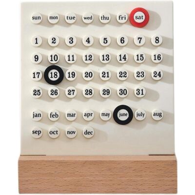 5x(Wooden Desk Calendar Calendar Retro Home Gifts,Month5008 5x(Wooden Desk Calendar Calendar Retro Home Gifts,Month5008