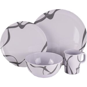 Pls Melamine Dining Set Interlock 16 Piece - Dining Set Pls Melamine Dining Set Interlock 16 Piece - Dining Set