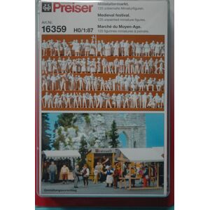 Preiser 16359 Medieval Market 125 Unpainted Miniature Figures & Accessory Ho New Preiser 16359 Medieval Market 125 Unpainted Miniature Figures & Accessory Ho New