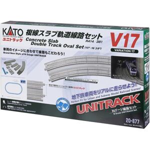 Kato N Gauge V17 Double Track Slab Track Set 20-877 Model Train Rail Set Kato N Gauge V17 Double Track Slab Track Set 20-877 Model Train Rail Set