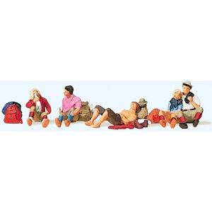 Preiser 10442 Hikers Resting (5) Exclusive Figure Set Ho Preiser 10442 Hikers Resting (5) Exclusive Figure Set Ho
