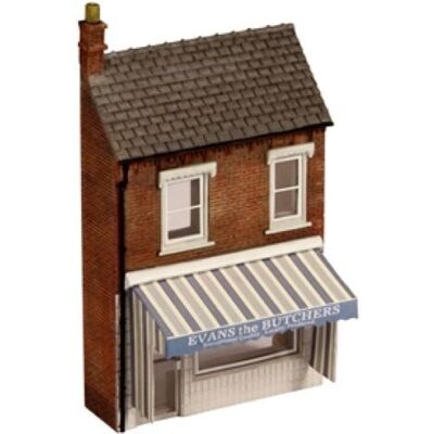 Scenecraft Butchers Shop Low Relief Oo Gauge 1:76 Bachmann Model Railway Scenecraft Butchers Shop Low Relief Oo Gauge 1:76 Bachmann Model Railway