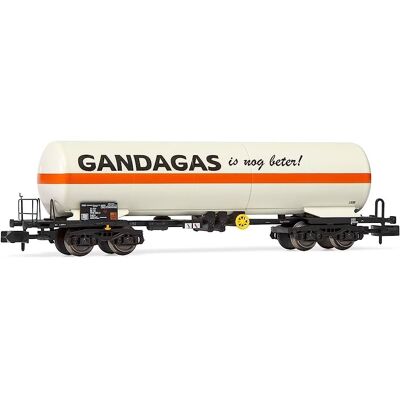 Arnold Hn6420 Tank Car With Bogies White Livery \"Gandagas\" Scale N 1/160 Arnold Hn6420 Tank Car With Bogies White Livery \"Gandagas\" Scale N 1/160