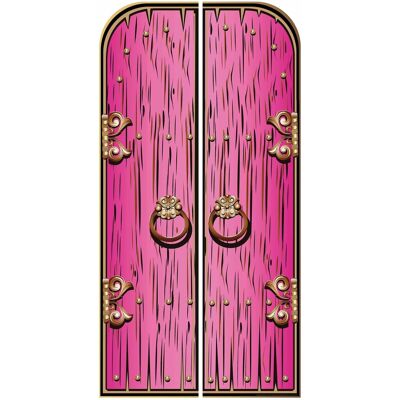 Iconicgreats Pink Double Doors Cardboard Decor - Fairy Grotto Iconicgreats Pink Double Doors Cardboard Decor - Fairy Grotto