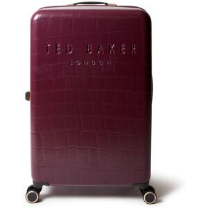 Ted Baker Icon Case Large Suitcase 79cm Plum Croc 4 Wheel Luggage Travel 122l Ted Baker Icon Case Large Suitcase 79cm Plum Croc 4 Wheel Luggage Travel 122l