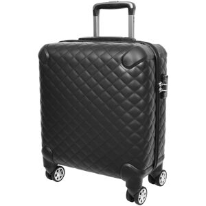 House Of Leather Four Wheeled Pilot Case Quilted Lightweight Cabin Bag Nomad Black House Of Leather Four Wheeled Pilot Case Quilted Lightweight Cabin Bag Nomad Black