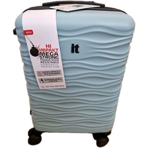 It Luggage Wavelet 8 Wheel Hard Case 56cm Small Expandable Suitcase Blue Wash It Luggage Wavelet 8 Wheel Hard Case 56cm Small Expandable Suitcase Blue Wash