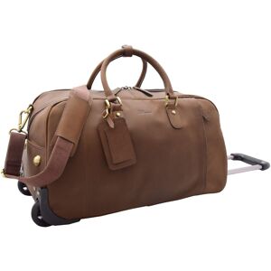 House Of Leather Travel Gym Holiday Real Leather Wheeled Holdall Weekend Overnight Bag Brown New House Of Leather Travel Gym Holiday Real Leather Wheeled Holdall Weekend Overnight Bag Brown New