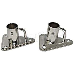 Lindemann Marine Instruments Railing Foot Stainless Steel Straight For 25mm Lindemann Marine Instruments Railing Foot Stainless Steel Straight For 25mm