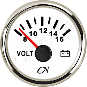 Lindemann Marine Cn Instrument Voltmeter 12v White-Chrome Lindemann Marine Cn Instrument Voltmeter 12v White-Chrome