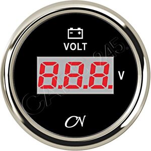 Lindemann Marine Cn Instrument Voltmeter Digital Black-Chrome Lindemann Marine Cn Instrument Voltmeter Digital Black-Chrome