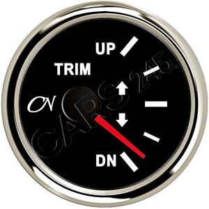 Lindemann Marine Boat Instrument Trim Indicator Black-Chrome Lindemann Marine Boat Instrument Trim Indicator Black-Chrome