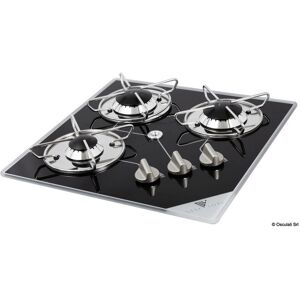 Gas Hob N.3 Pyroceram Burners 400 X 400 Mm - 1 Pc Osculati - 50.706.15 Gas Hob N.3 Pyroceram Burners 400 X 400 Mm - 1 Pc Osculati - 50.706.15