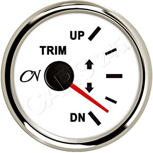 Lindemann Marine Boat Instrument Trim Indicator White-Chrome Lindemann Marine Boat Instrument Trim Indicator White-Chrome