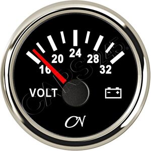 Lindemann Marine Cn Instrument Voltmeter 24v Black-Chrome Lindemann Marine Cn Instrument Voltmeter 24v Black-Chrome