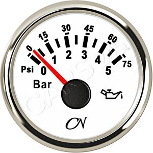 Lindemann Marine Instrument Oil Pressure Display Up To 5 Bar White-Chrome Lindemann Marine Instrument Oil Pressure Display Up To 5 Bar White-Chrome