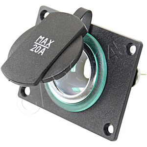 Lindemann Marine Boat Built In Socket With Cover And Mounting Plate Lindemann Marine Boat Built In Socket With Cover And Mounting Plate