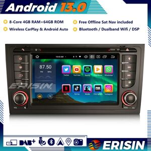 Erisin 8-Core Dab+android 14 Car Stereo Sat Nav Audi A6 S6 Rs6 Allroad Carplay Wifi Dvd Erisin 8-Core Dab+android 14 Car Stereo Sat Nav Audi A6 S6 Rs6 Allroad Carplay Wifi Dvd