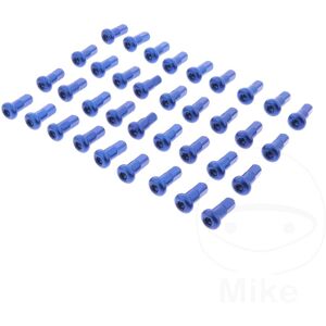 Excel Jmp Spoke Nipple Kit Rear 36 Piece Aluminium Blue Fits Yamaha Yz 250 1993-2018 Excel Jmp Spoke Nipple Kit Rear 36 Piece Aluminium Blue Fits Yamaha Yz 250 1993-2018