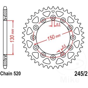 Jt Sprockets Jt Rear Sprocket 49 Tooth 520 Pitch Jtr245/2.49 Fits Honda Cl 250 1982-1983 Jt Sprockets Jt Rear Sprocket 49 Tooth 520 Pitch Jtr245/2.49 Fits Honda Cl 250 1982-1983