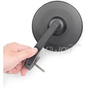 Kiwav X1pce Round Black Motorcycle Mirror - Motorcycle Mirror Kiwav X1pce Round Black Motorcycle Mirror - Motorcycle Mirror