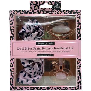 Danielle Creations Dual Sided Rose Quartz Facial Roller & Animal Print Headband Danielle Creations Dual Sided Rose Quartz Facial Roller & Animal Print Headband