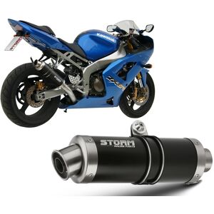 Exhaust Storm By Mivv Muffler Gp Nero Steel For Kawasaki Zx-6 R 636 2003 > 2004 Exhaust Storm By Mivv Muffler Gp Nero Steel For Kawasaki Zx-6 R 636 2003 > 2004