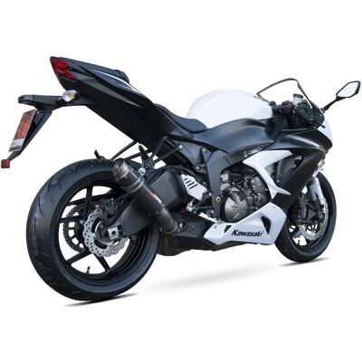 Kawasaki Ninja Zx-636 Zx-6r 13-18 Scorpion Exhaust Rp1 Carbon Slip-On Ka1003cem Kawasaki Ninja Zx-636 Zx-6r 13-18 Scorpion Exhaust Rp1 Carbon Slip-On Ka1003cem