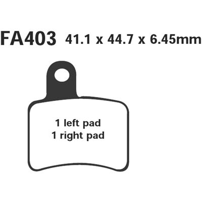 EBC Organic Brake Pads - FA403 EBC Organic Brake Pads - FA403