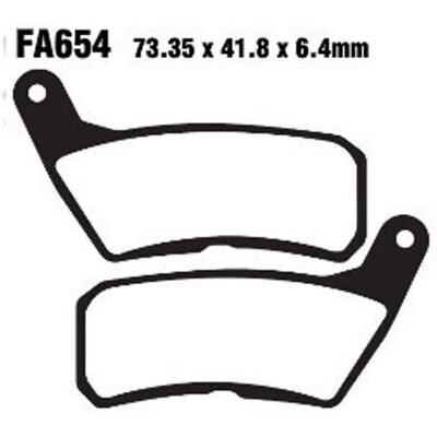 EBC Brakes FA654 Organic Brake Pads Kit - Motorcycle & Scooter EBC Brakes FA654 Organic Brake Pads Kit - Motorcycle & Scooter