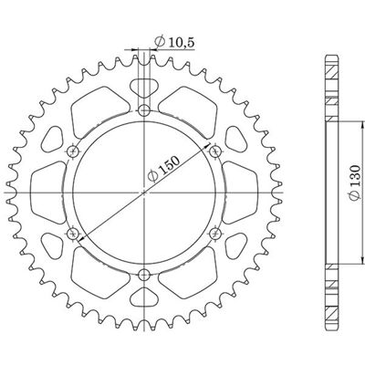 Supersprox RFE-300:47 Steel Motorcycle Sprocket - High Performance Supersprox RFE-300:47 Steel Motorcycle Sprocket - High Performance