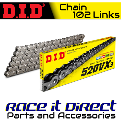 Honda Mc10-101 Black Motorcycle Chain - 520 Pitch, Durable Honda Mc10-101 Black Motorcycle Chain - 520 Pitch, Durable