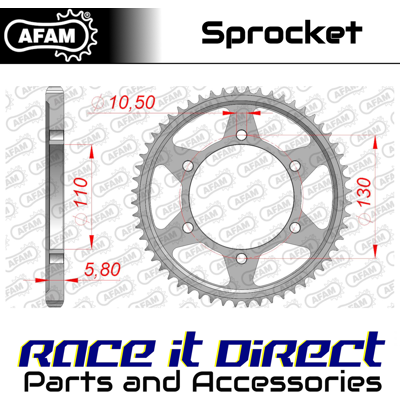 AFAM Steel 16212 Rear Sprocket - 56 Teeth - Standard - Motorcycle AFAM Steel 16212 Rear Sprocket - 56 Teeth - Standard - Motorcycle